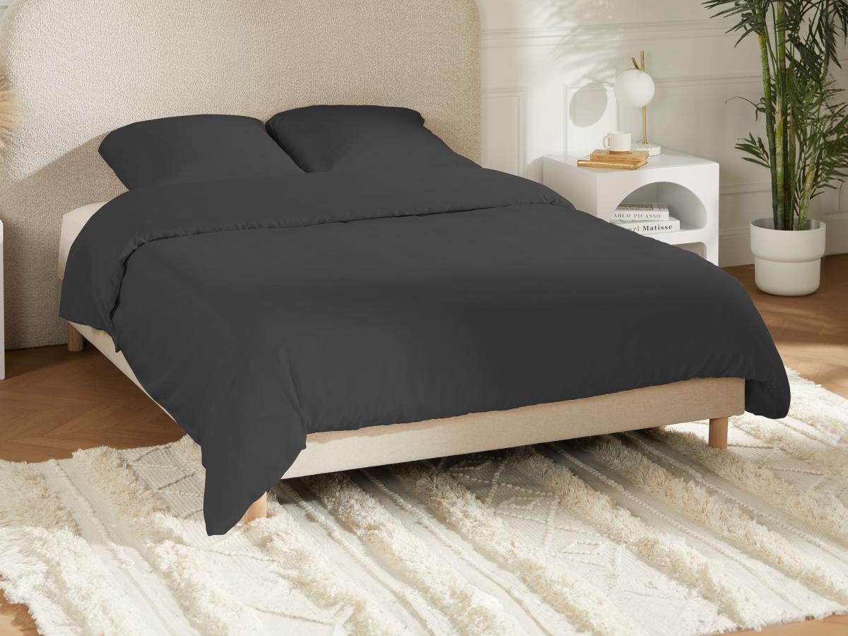 Vente-unique TALORA Completo Lenzuola Raso 240 x 260 cm Bianco  