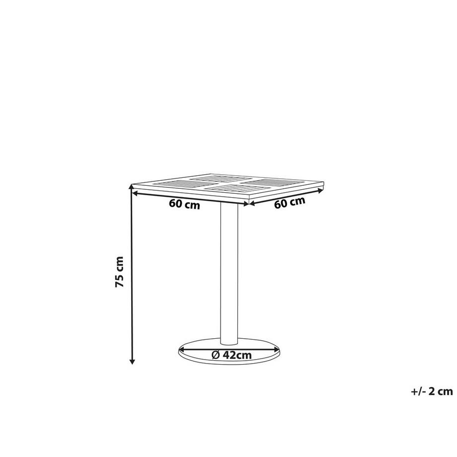 Beliani Outdoor Bistrotisch aus Kunstholz Modern PALMI  