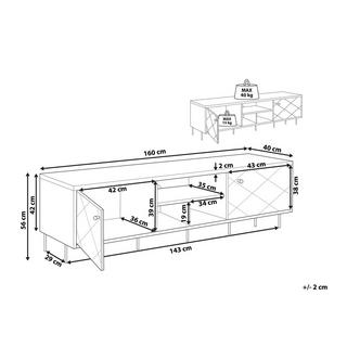 Beliani Meuble TV en MDF Moderne PALMER  