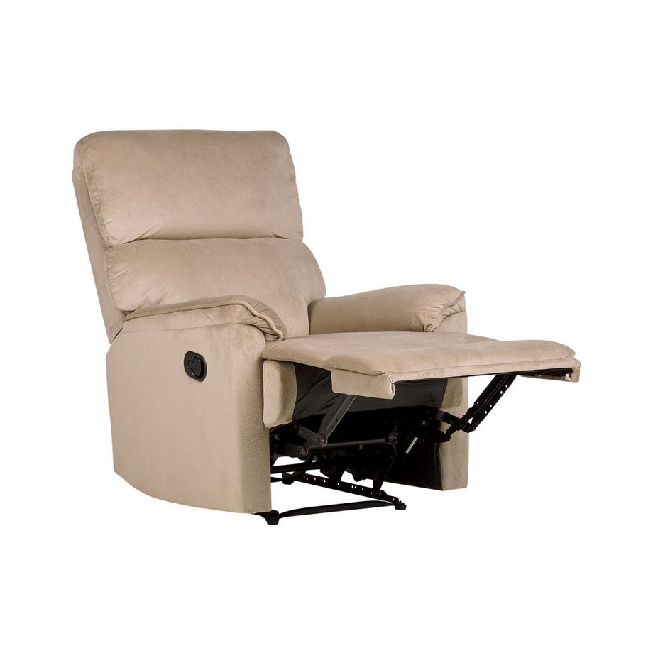 Beliani Fauteuil inclinable en Tissu Traditionnel EVERTON  