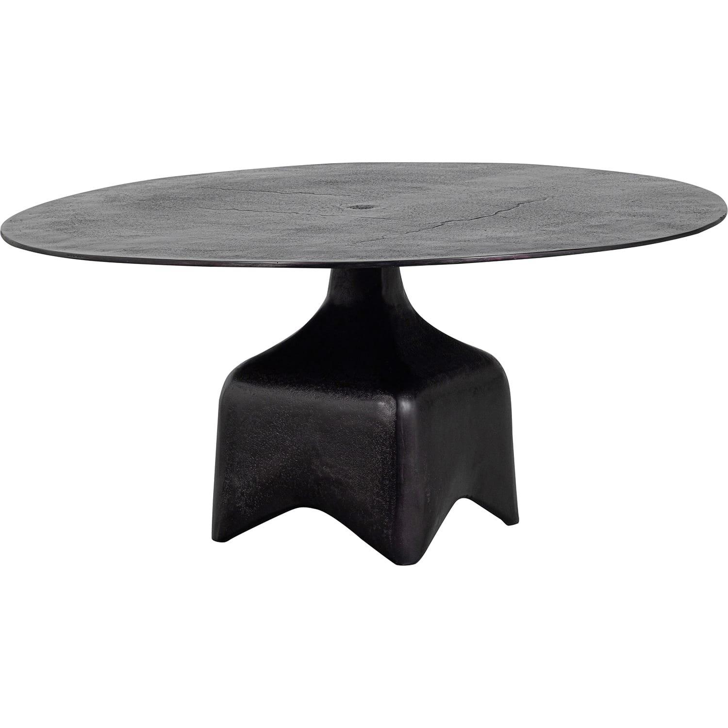 mutoni Table basse Foss noir antique 75x75  