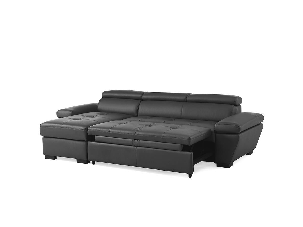 Vente-unique Ecksofa Leder mit Schlaffunktion Ecke Links JONOVA  