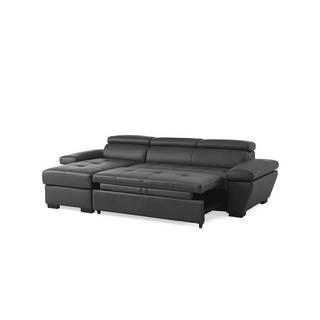 Vente-unique Ecksofa Leder mit Schlaffunktion Ecke Links JONOVA  