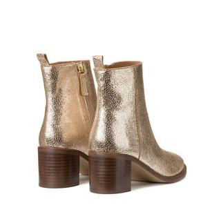 La Redoute Collections  Boots à talon en cuir métallisé 