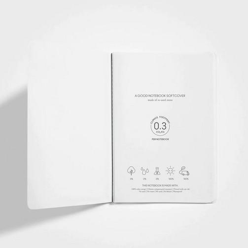 agood company Steinpapier Notizbuch - A5, Softcover, Unliniert  