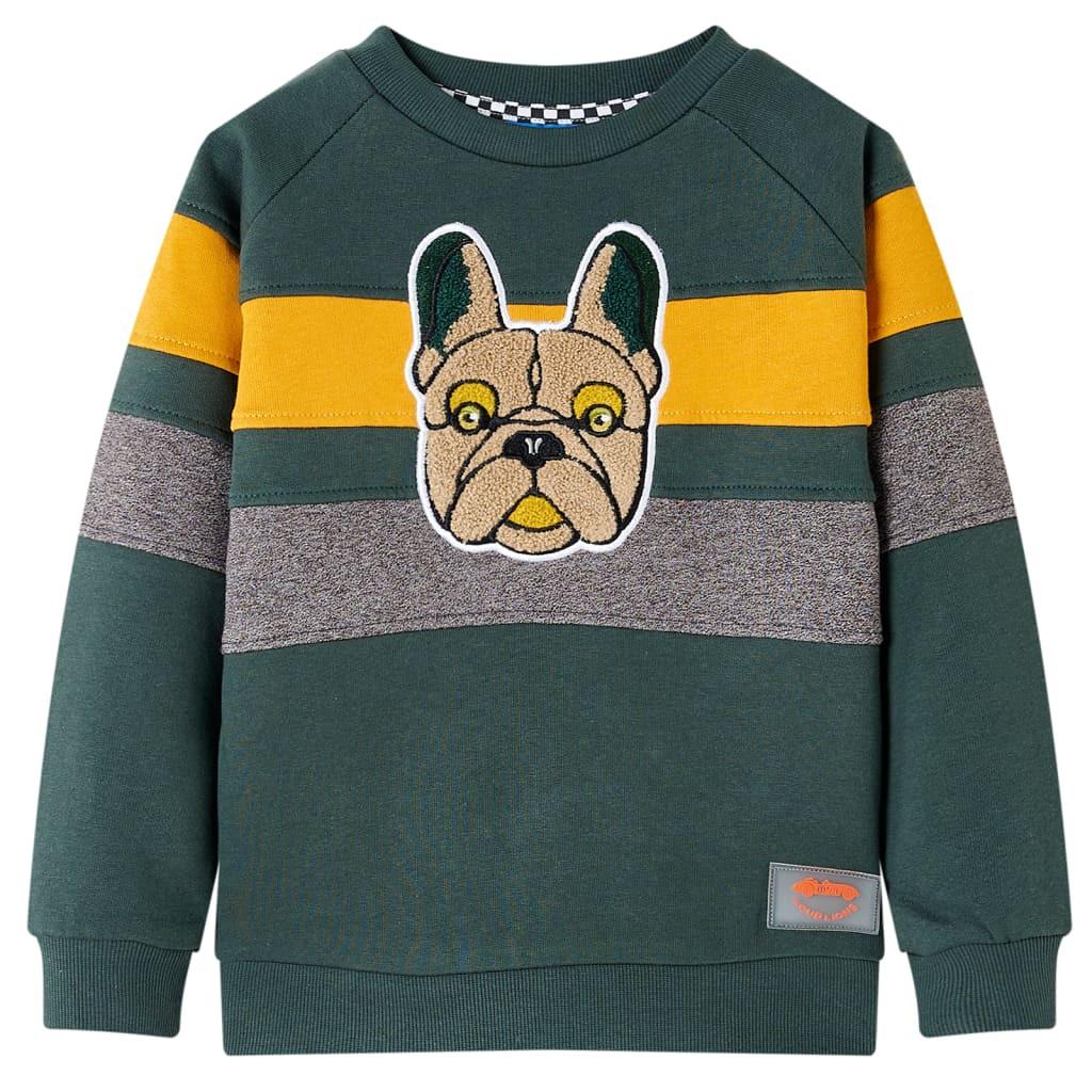Image of Kinder Sweatshirt Baumwolle Jungen Grün 92
