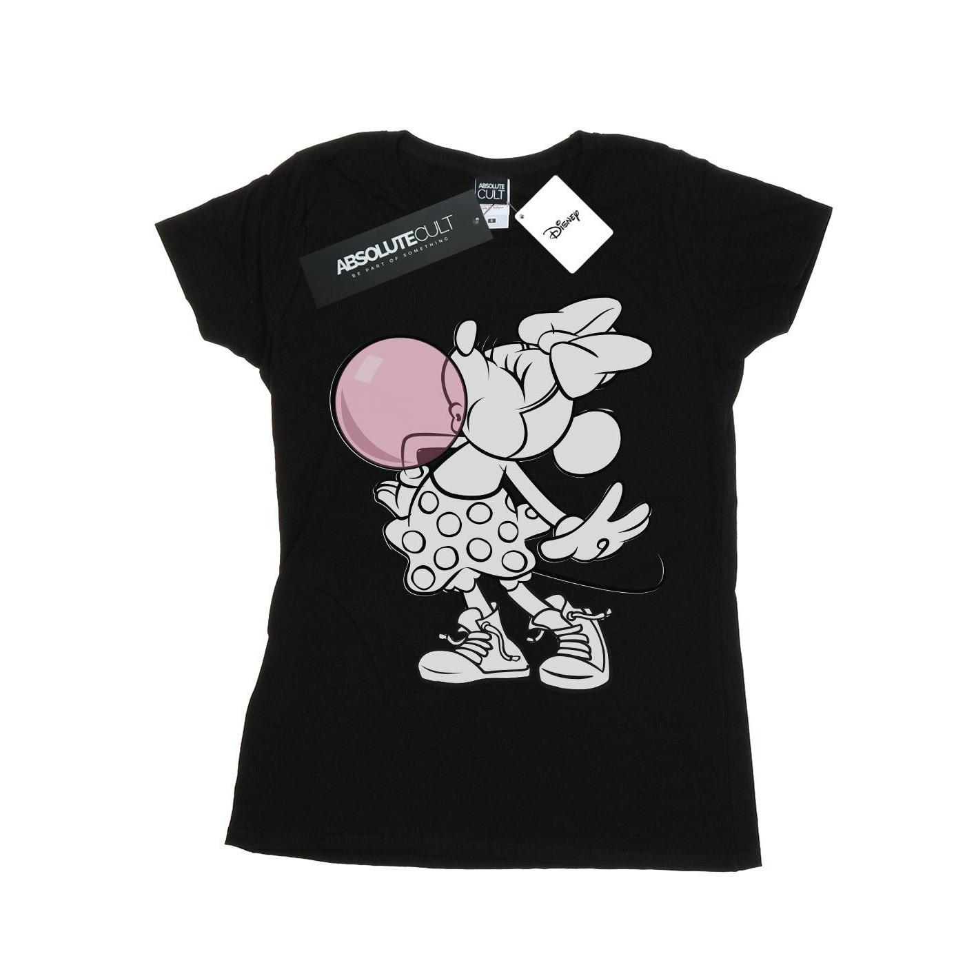 Image of Minnie Mouse Gum Bubble Tshirt Damen Schwarz M
