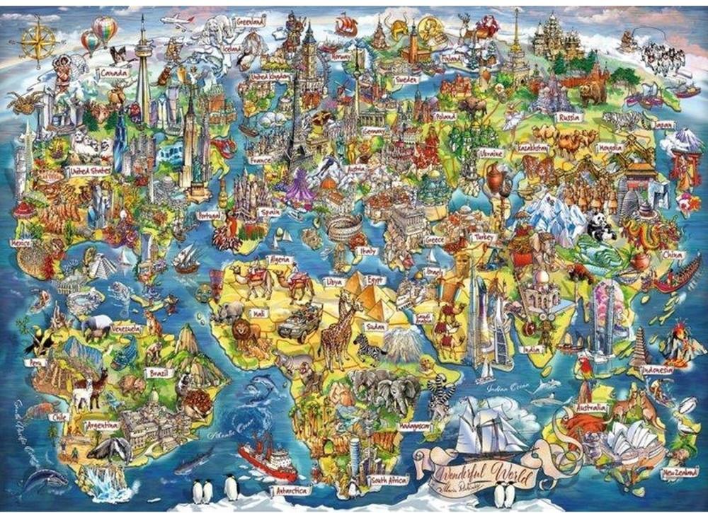 Gibsons  Puzzle Wonderful World 1000 Teile 