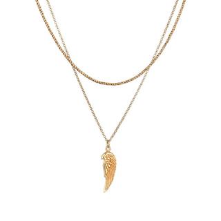 Kuzzoi  Halskette  Layer Kordel Erbskette Flügel 925 Silber 