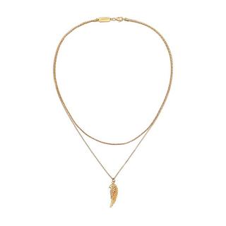 Kuzzoi  Halskette  Layer Kordel Erbskette Flügel 925 Silber 