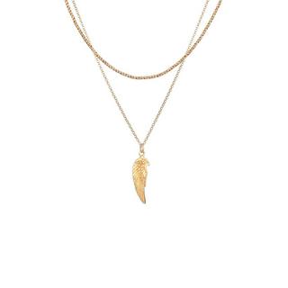 Kuzzoi  Halskette  Layer Kordel Erbskette Flügel 925 Silber 