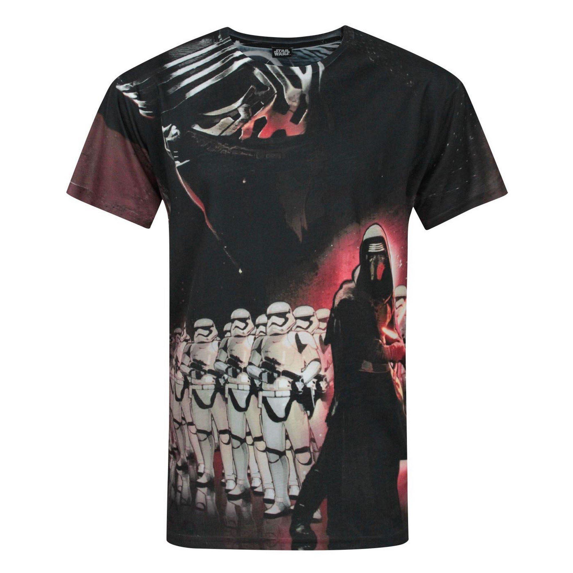 Image of Force Awakens Kylo Ren Sublimation Tshirt Herren Schwarz M