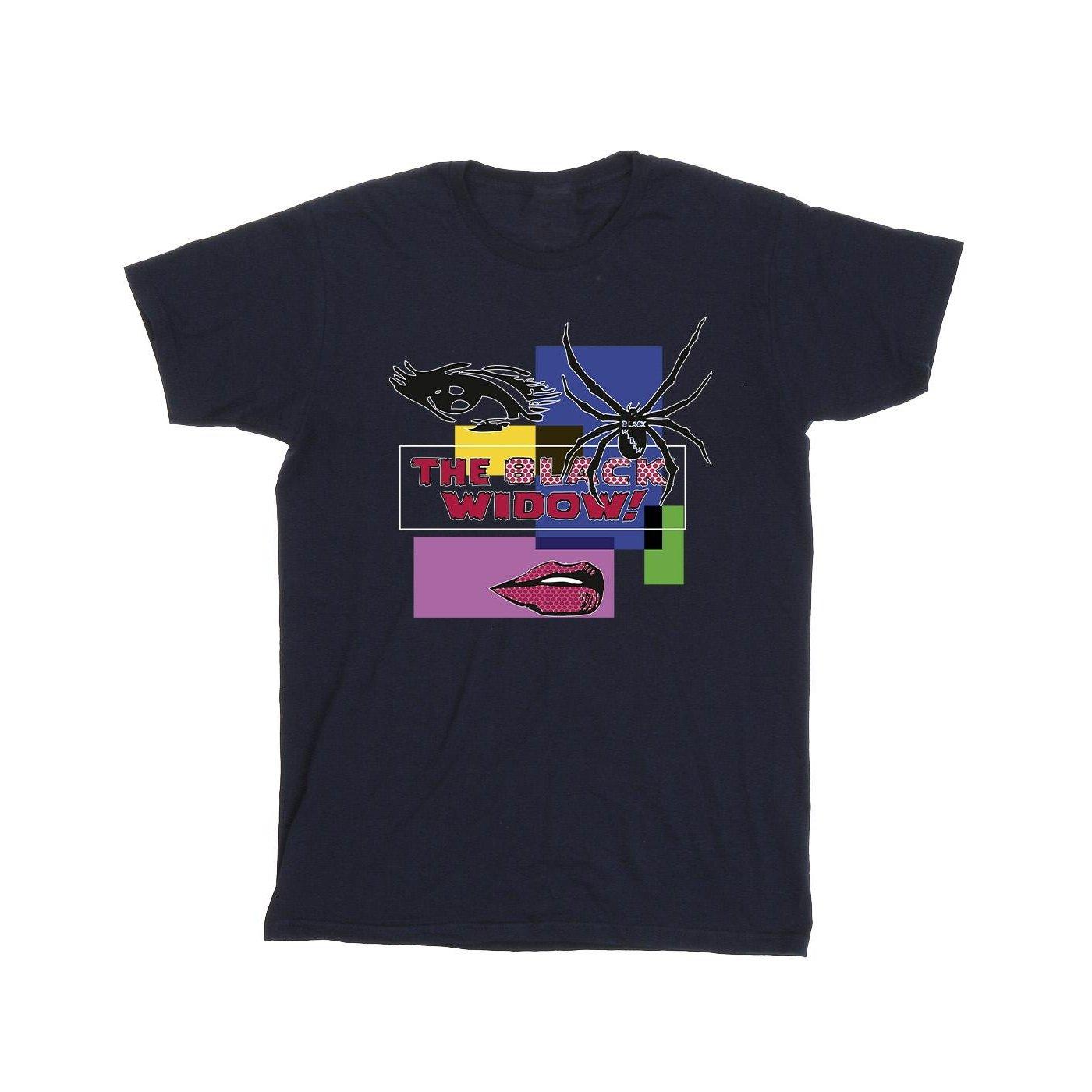 Image of Black Widow Pop Art Tshirt Herren Marine XL