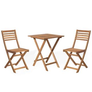 Beliani Set bistrot en Legno d'acacia Classico FIJI  