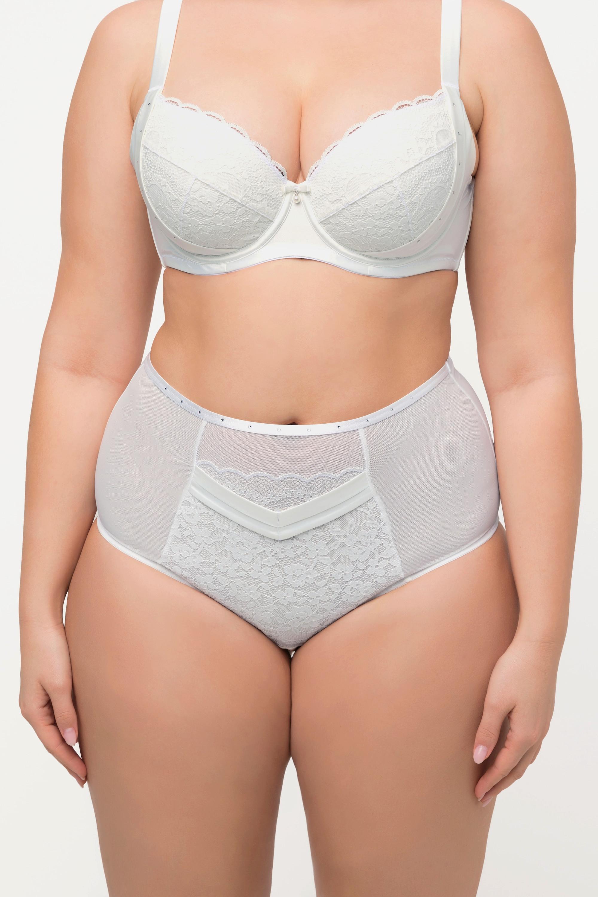 Ulla Popken  Maxislip, Shapewear, Spitzeneinsatz, Ziersteine 