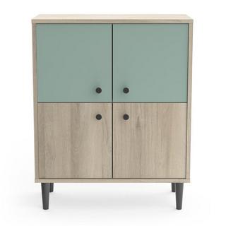 Calicosy Petit Buffet 4 Portes Effet Bois  - ARTY  