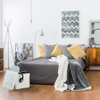 Northix Sitzwürfel aus Kunstfell  