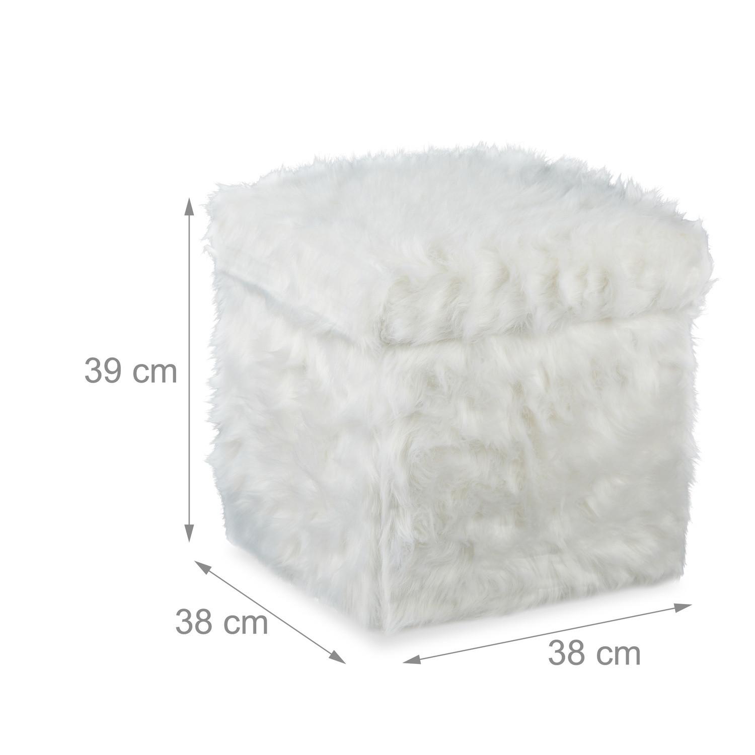 Northix Sitzwürfel aus Kunstfell  