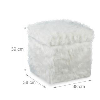 Northix Sitzwürfel aus Kunstfell  