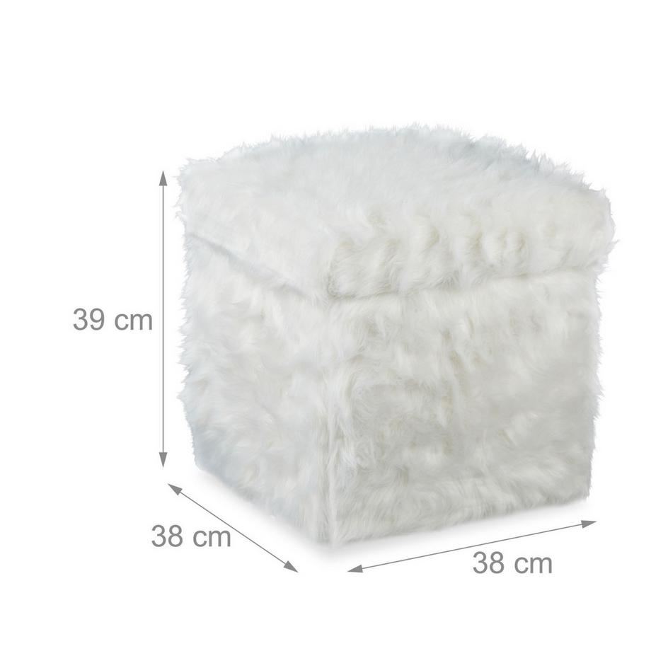 Northix Sitzwürfel aus Kunstfell  