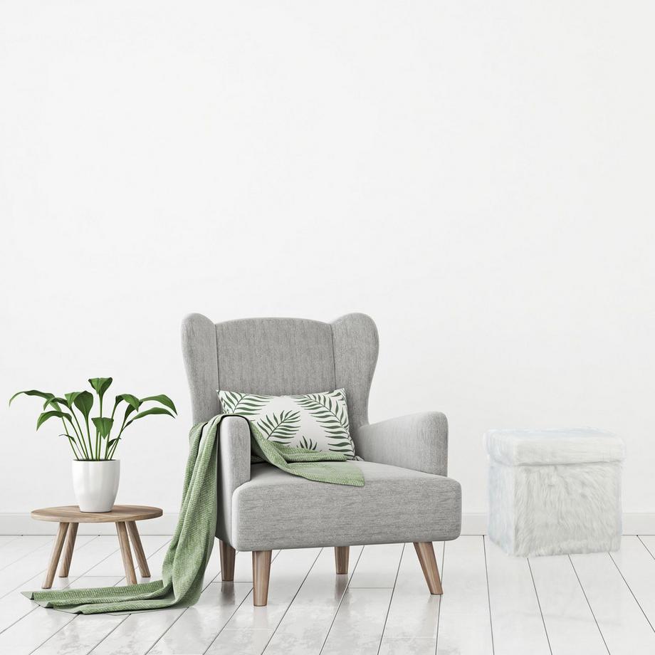 Northix Sitzwürfel aus Kunstfell  