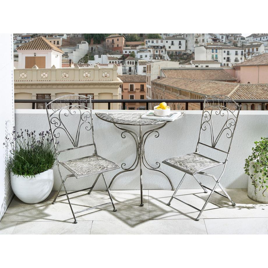 Beliani Table bistrot en Métal Rétro NURRA  