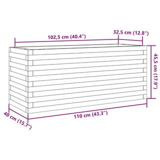 VidaXL fioriera da giardino Legno di pino impregnato  