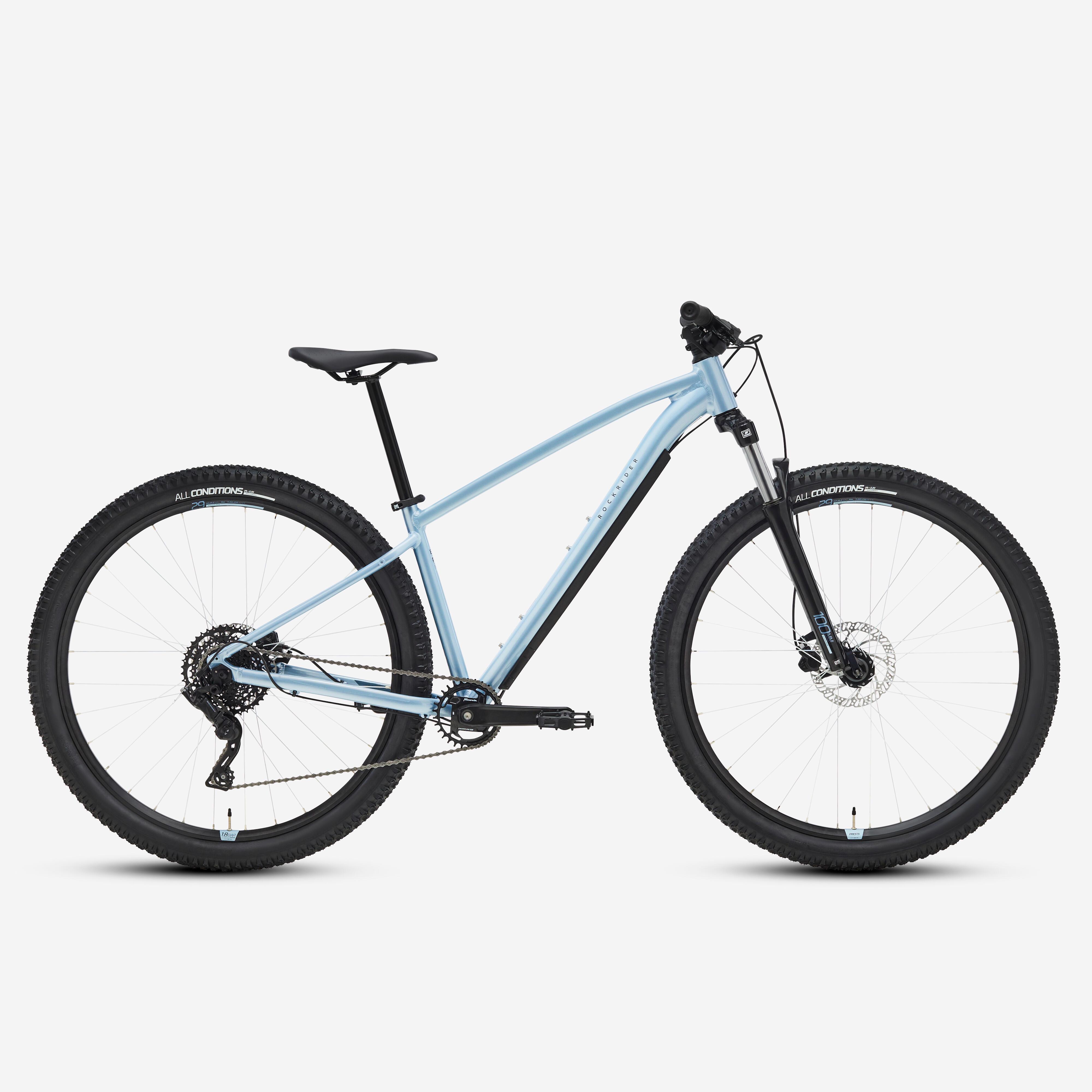 Image of Mountainbike - Explore 500 Unisex Blau Bedruckt S-150-165CM
