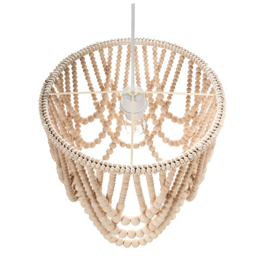Beliani Lustre en Bois d'hévéa  VERUGAL  