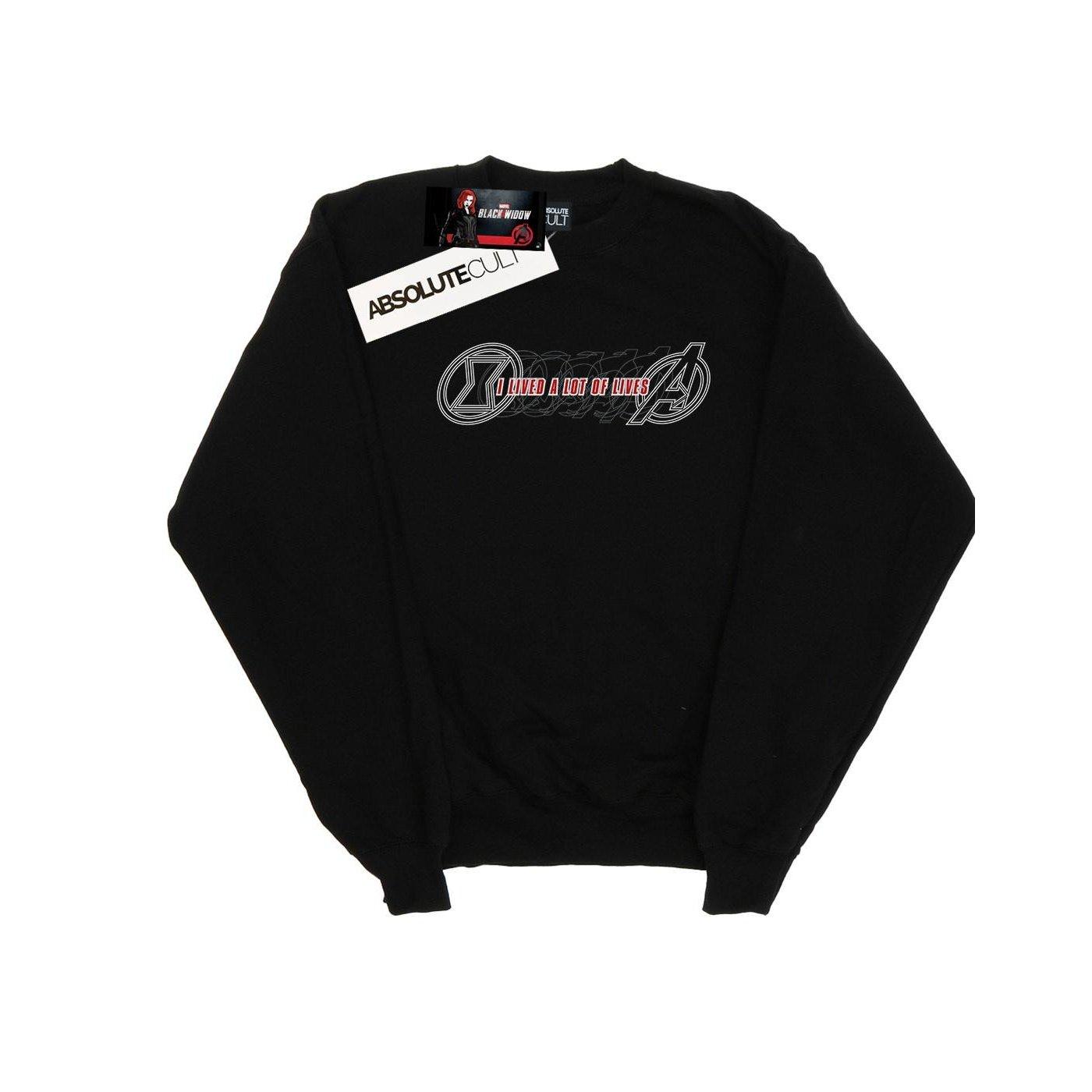 Image of Black Widow Movie Lots Of Lives Sweatshirt Unisex Schwarz 116