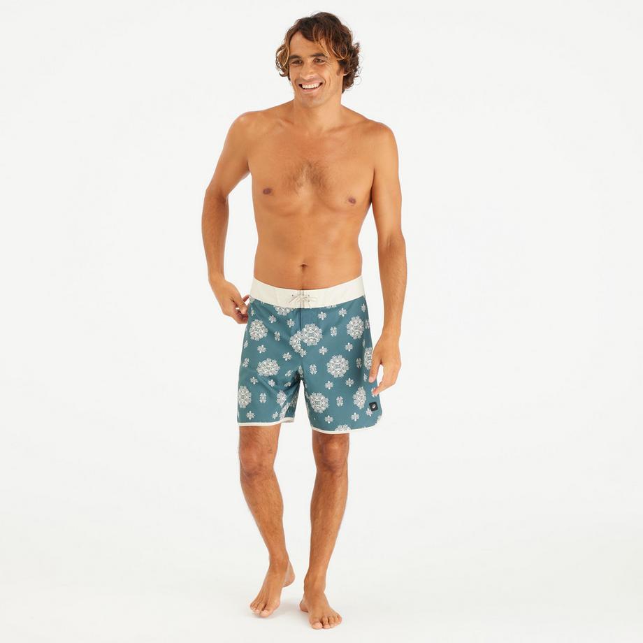 OLAIAN Boardshorts Surf 500 18 Pouces Long Bleu Marine  