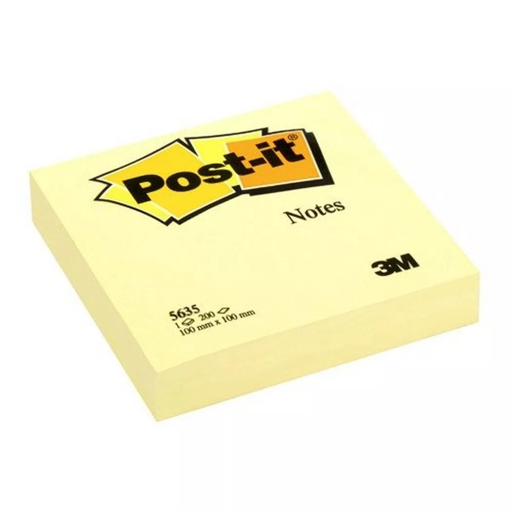 Post-it - Bloc de 200 feuilles Jaune Pastel uni XLarge 100x100mm