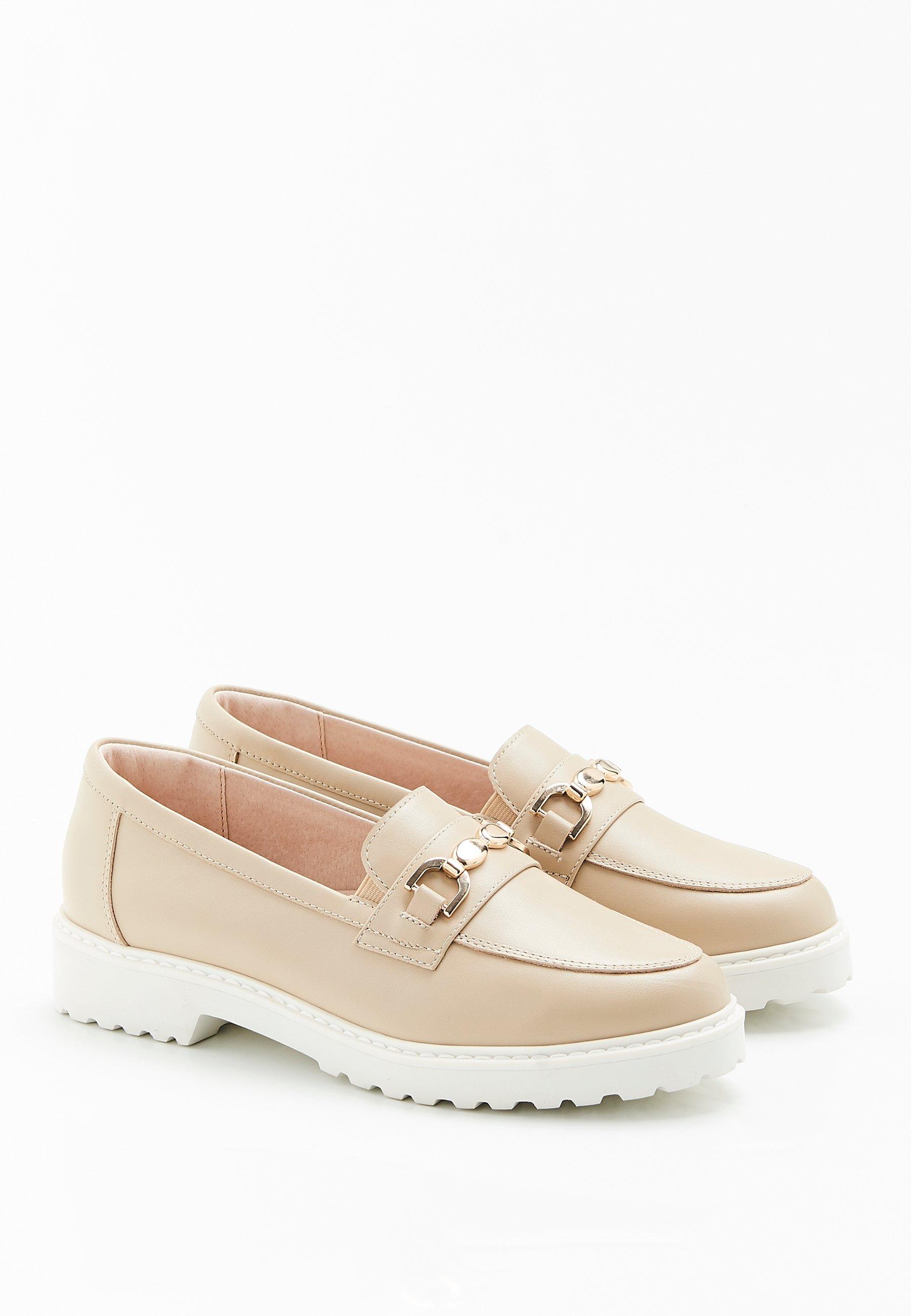 Image of Mokassin Mit Kettchen. Damen Braun 40