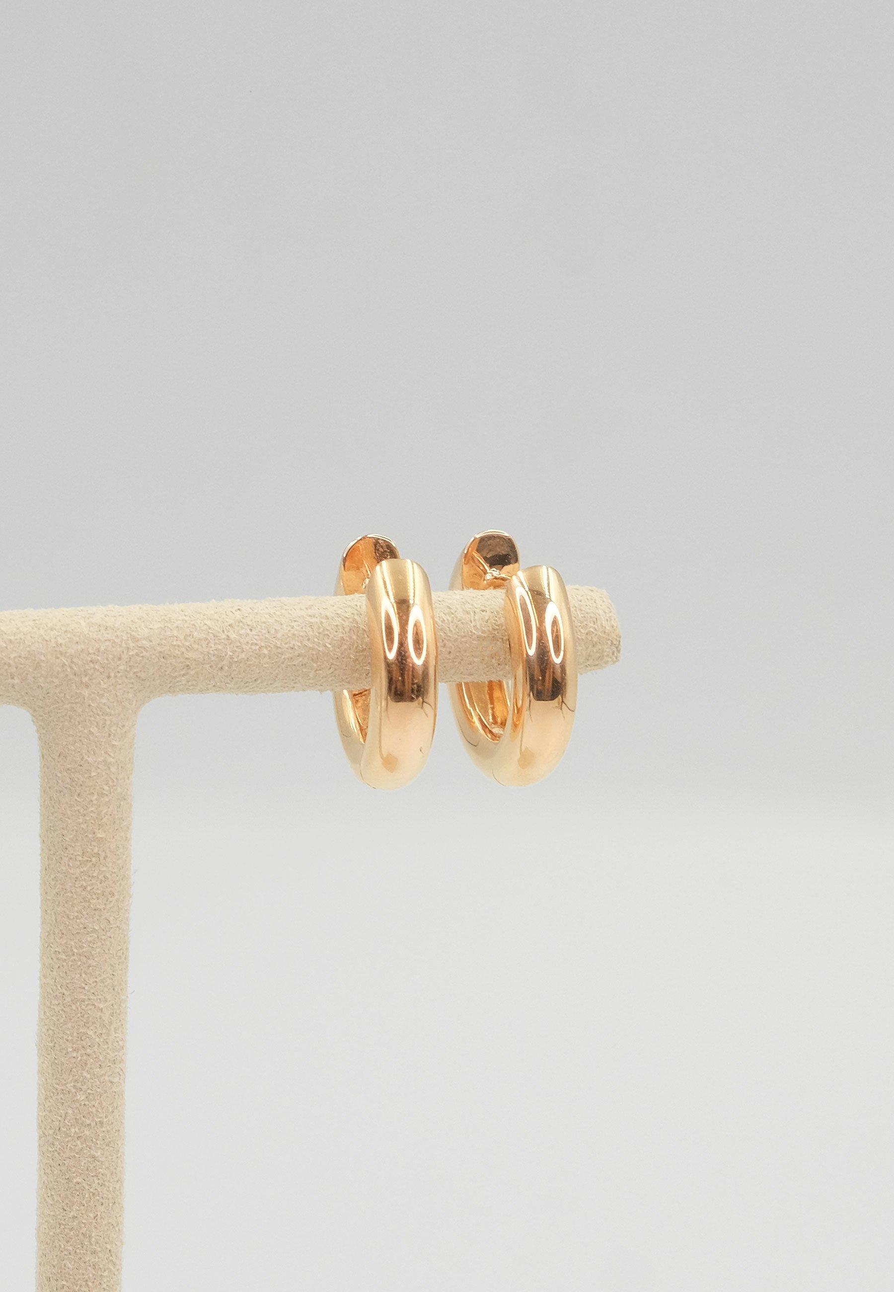 MUAU Schmuck  Creolen Rotgold 750, 16mm 