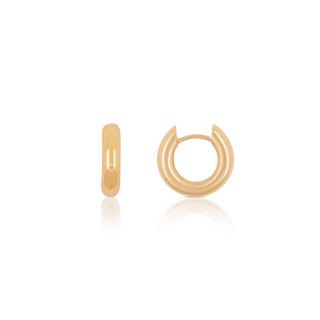 MUAU Schmuck  Creolen Rotgold 750, 16mm 