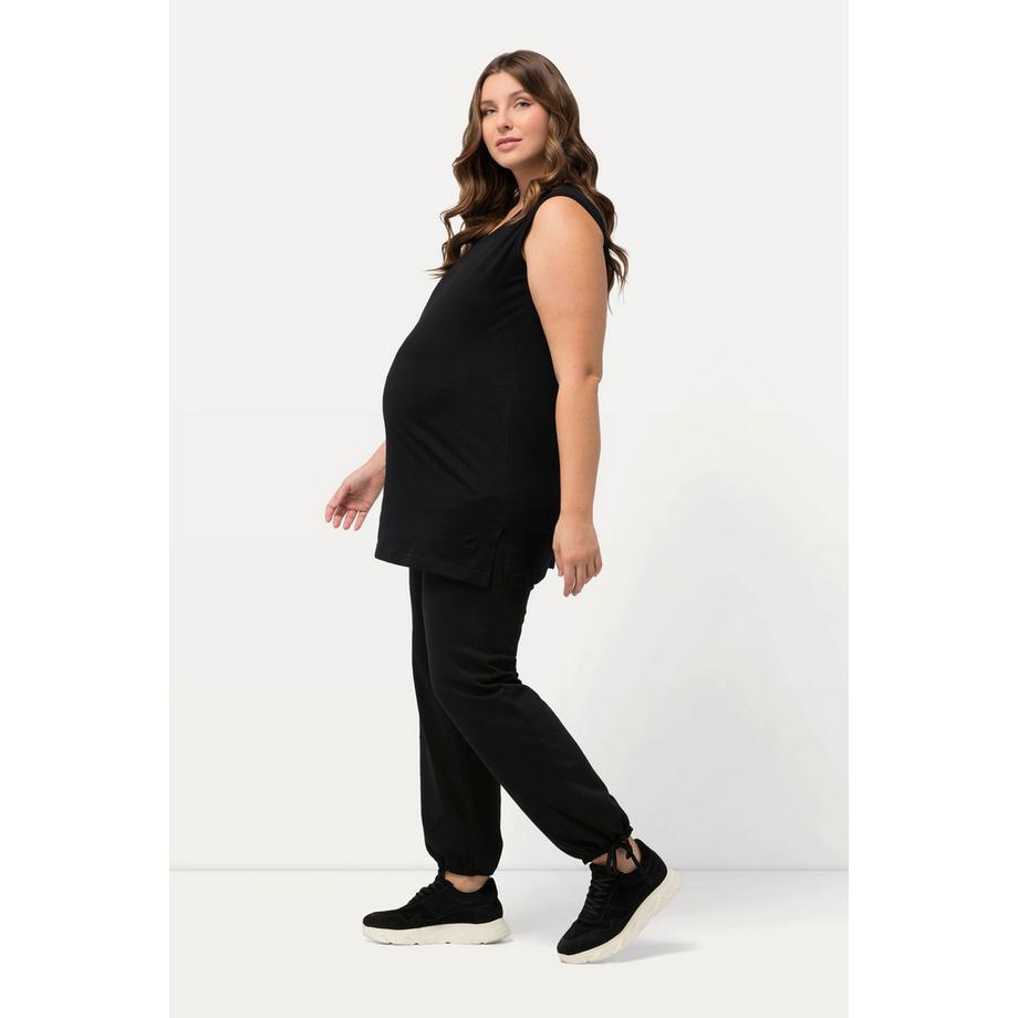 Ulla Popken Bellieva Pantalon en molleton ceinture extra-large coton bio  