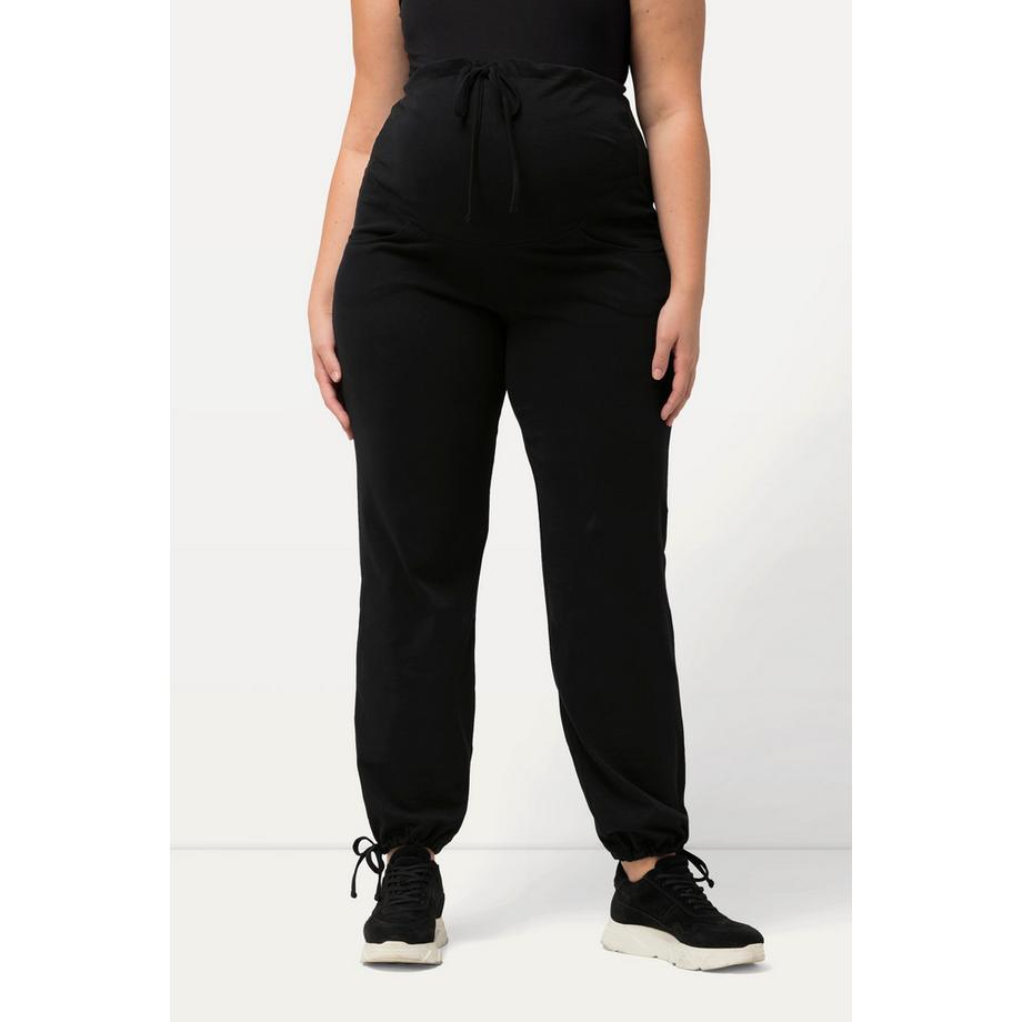 Ulla Popken Bellieva Pantalon en molleton ceinture extra-large coton bio  