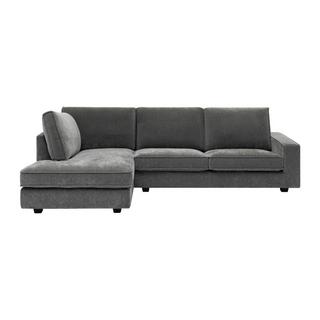 Vente-unique Ecksofa - Ecke links - Stoff - Grau - APRICALE  