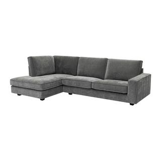 Vente-unique Ecksofa - Ecke links - Stoff - Grau - APRICALE  