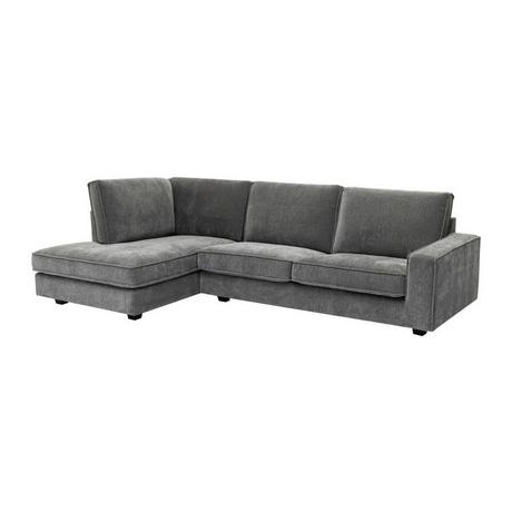 Vente-unique Ecksofa - Ecke links - Stoff - Grau - APRICALE  