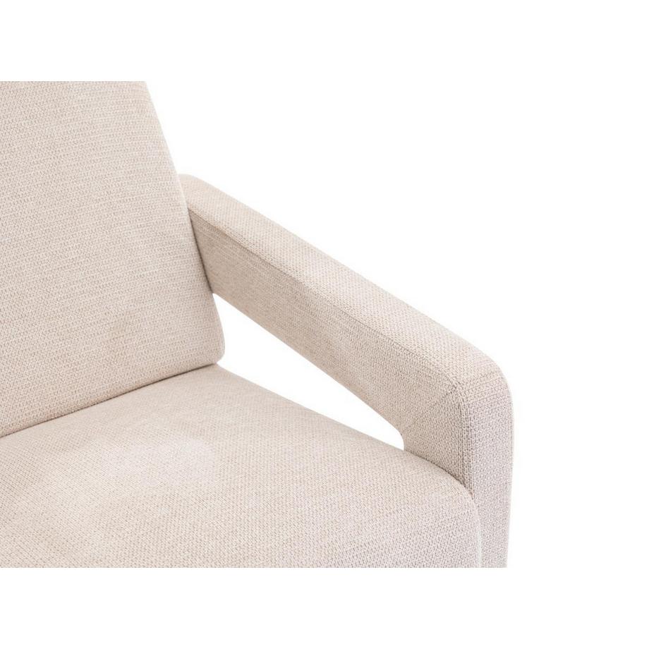 Vente-unique Fauteuil en tissu texturé beige ISPARTA  