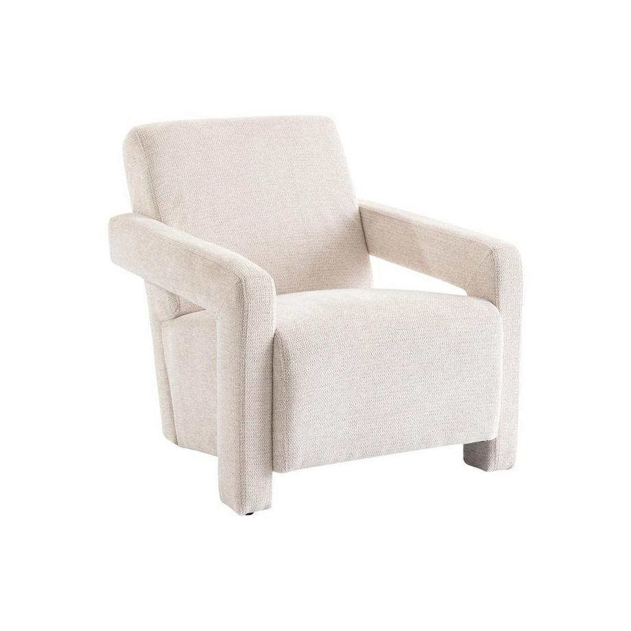 Vente-unique Fauteuil en tissu texturé beige ISPARTA  