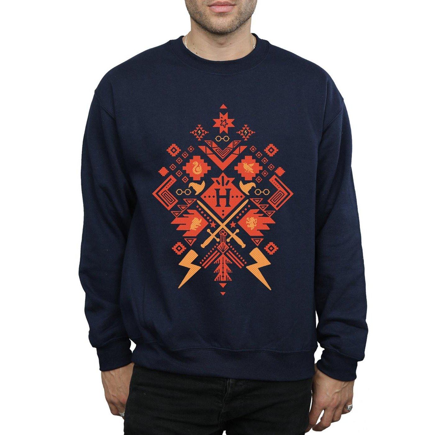 Harry Potter  Sweatshirt de Noël en coton Fair Isle 