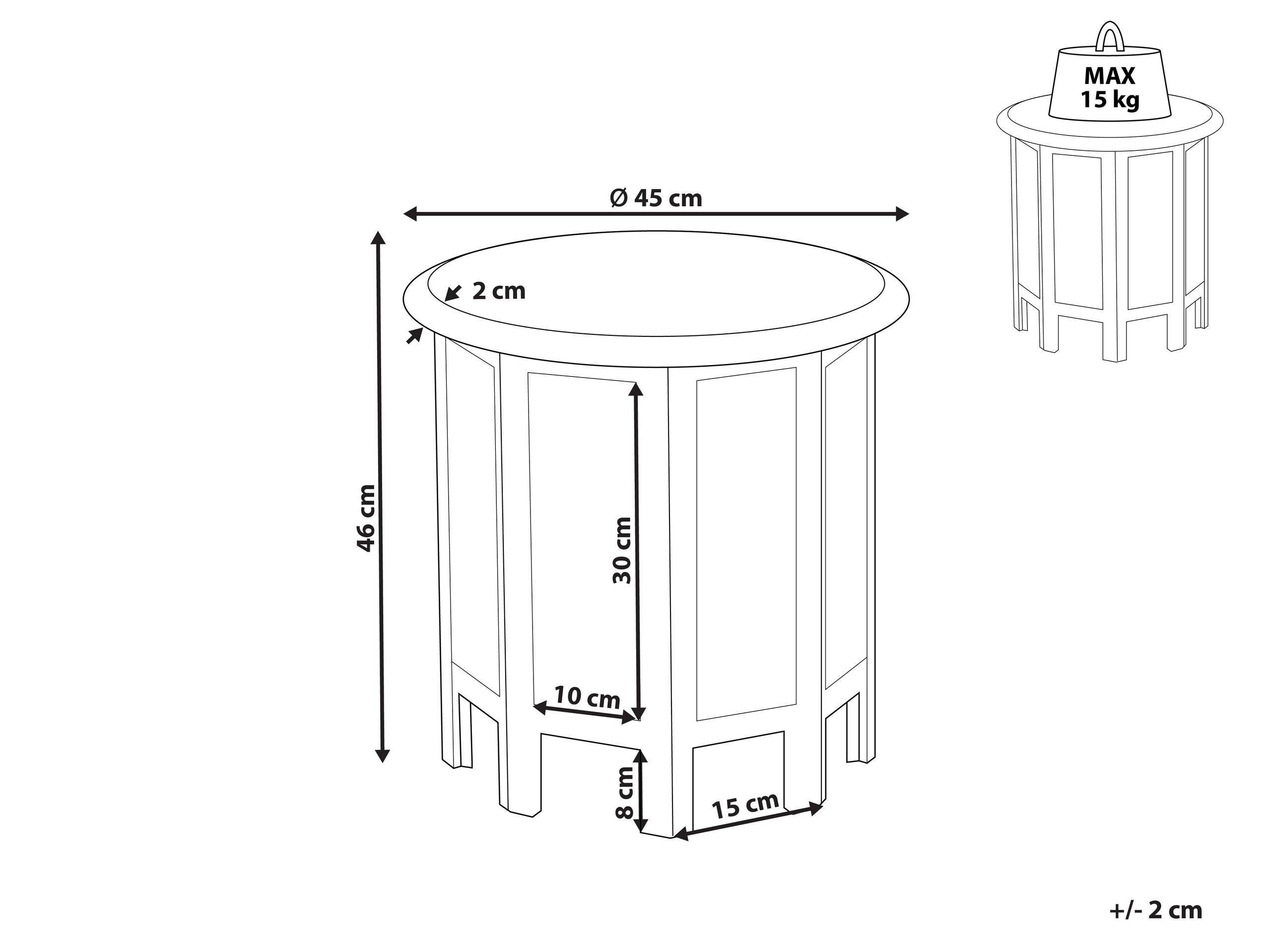 Beliani Table d'appoint en Manguier Rétro JAGORI  