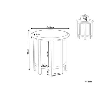 Beliani Table d'appoint en Manguier Rétro JAGORI  