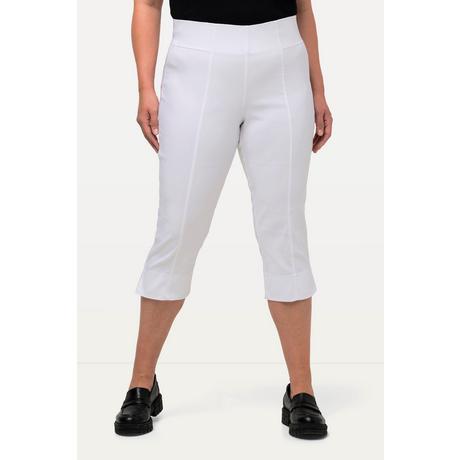 Ulla Popken  Pantaloni Capri di bengalina, estremamente elasticizzati e quasi ingualcibili, con cintura elastica 