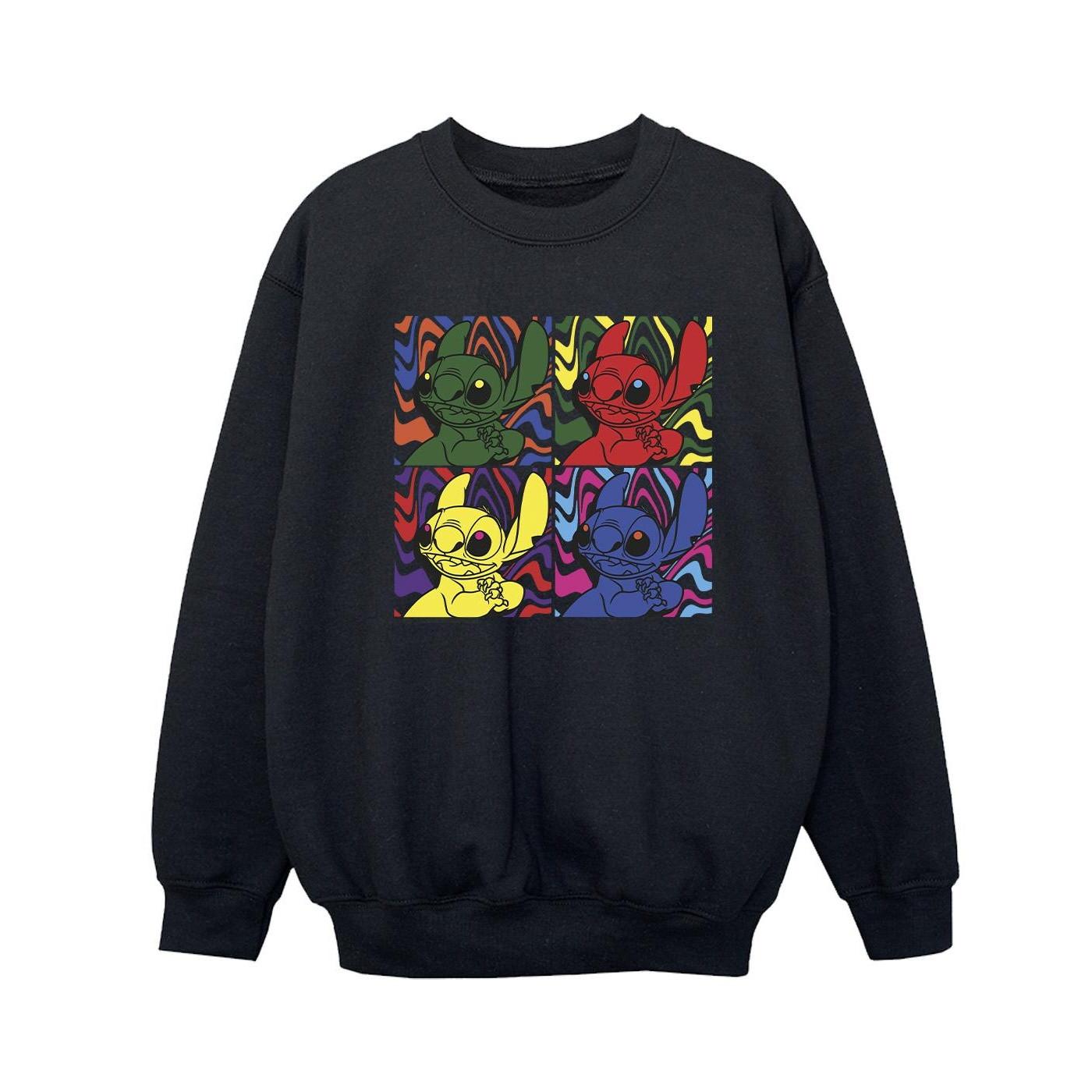 Image of Lilo & Stitch Pop Art Sweatshirt Unisex Schwarz 128