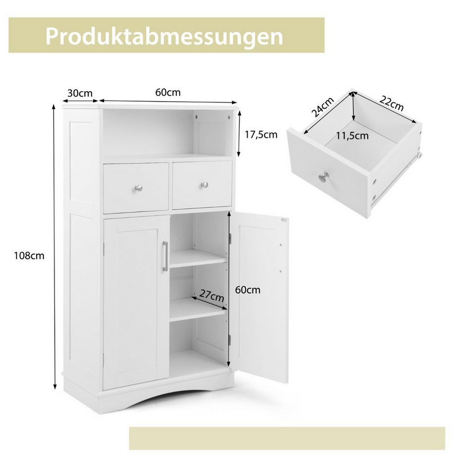 Northix Badezimmerschrank mit 2 Türen  