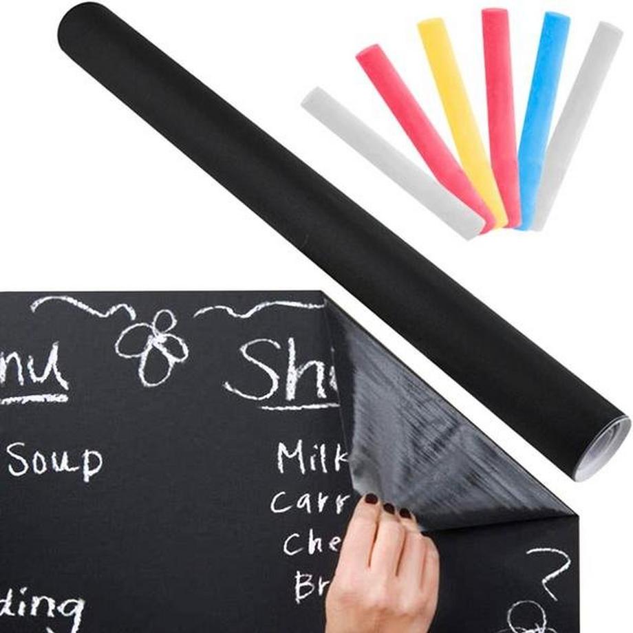 eStore  Tableau noir autocollant avec crayons 