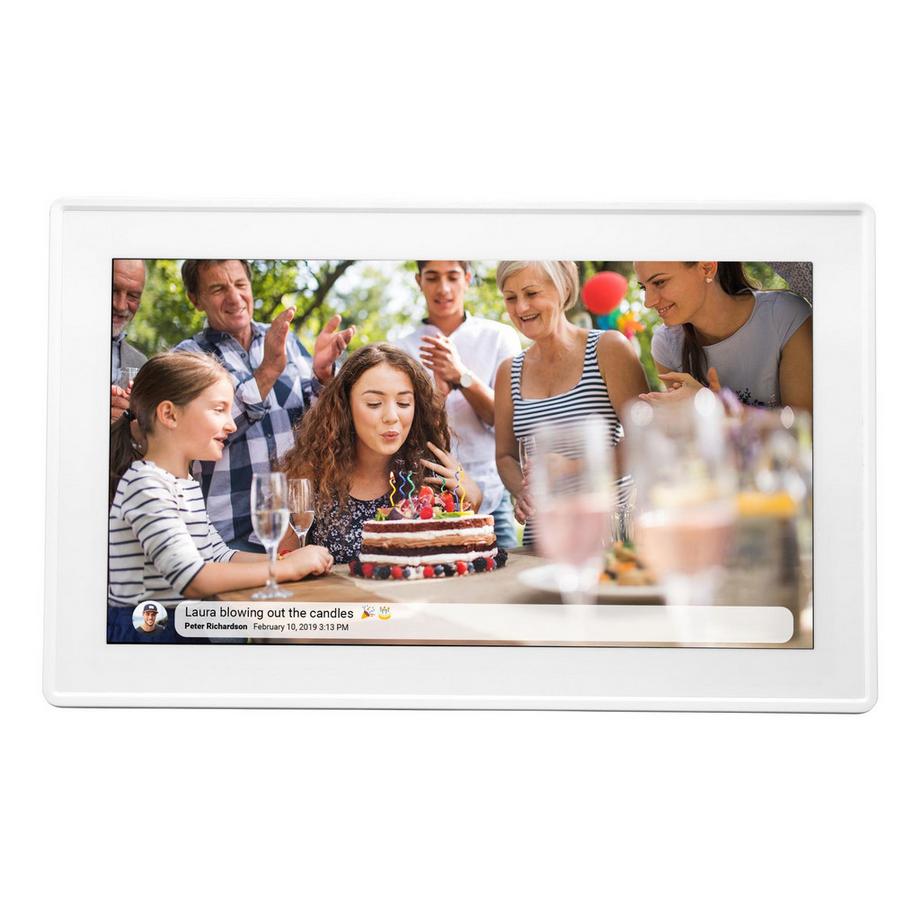 DENVER  Frameo PFF-1515W Digitaler Bilderrahmen 